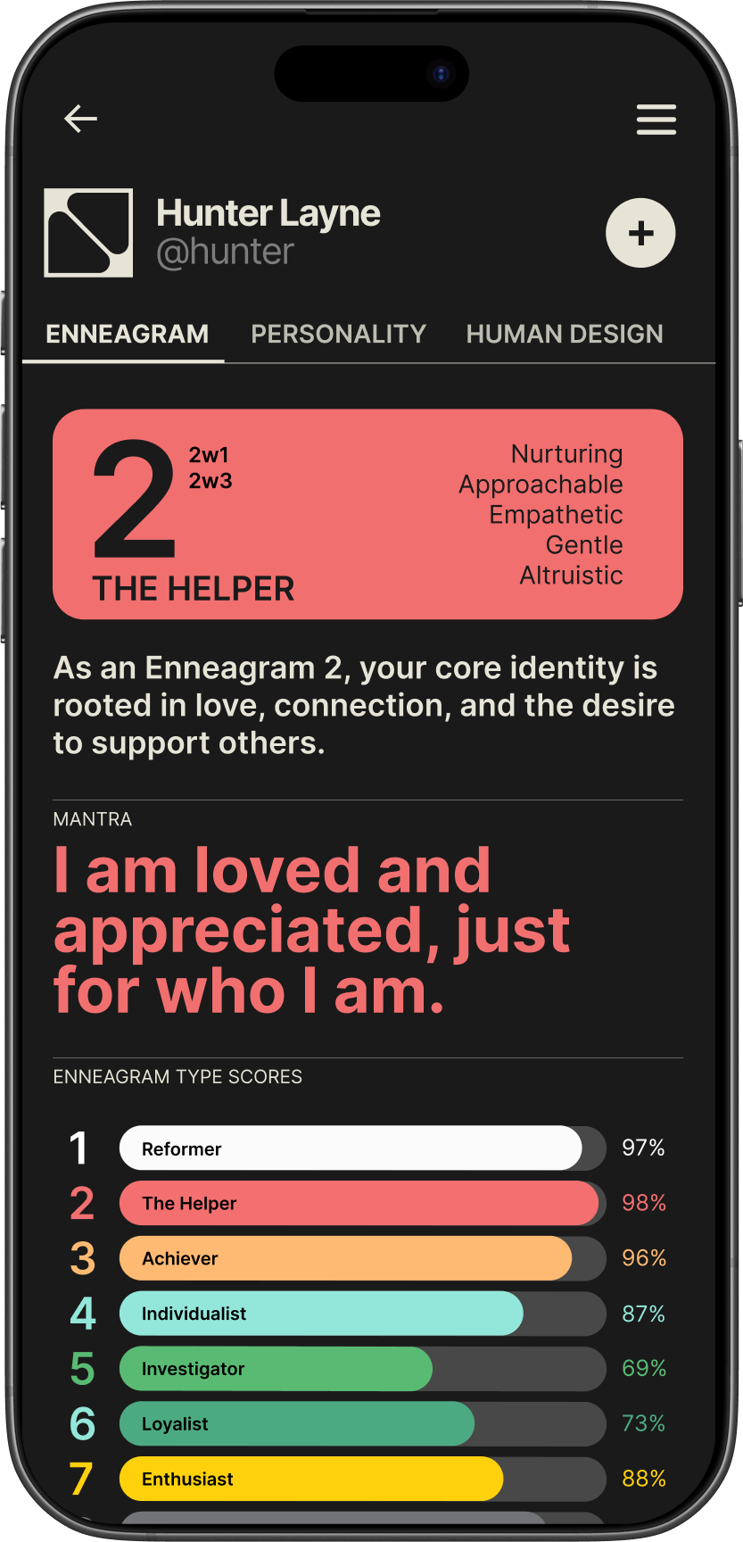 Mirror App - Enneagram Profile